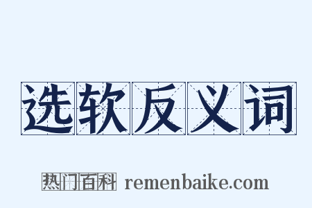 选软反义词是什么意思的图片